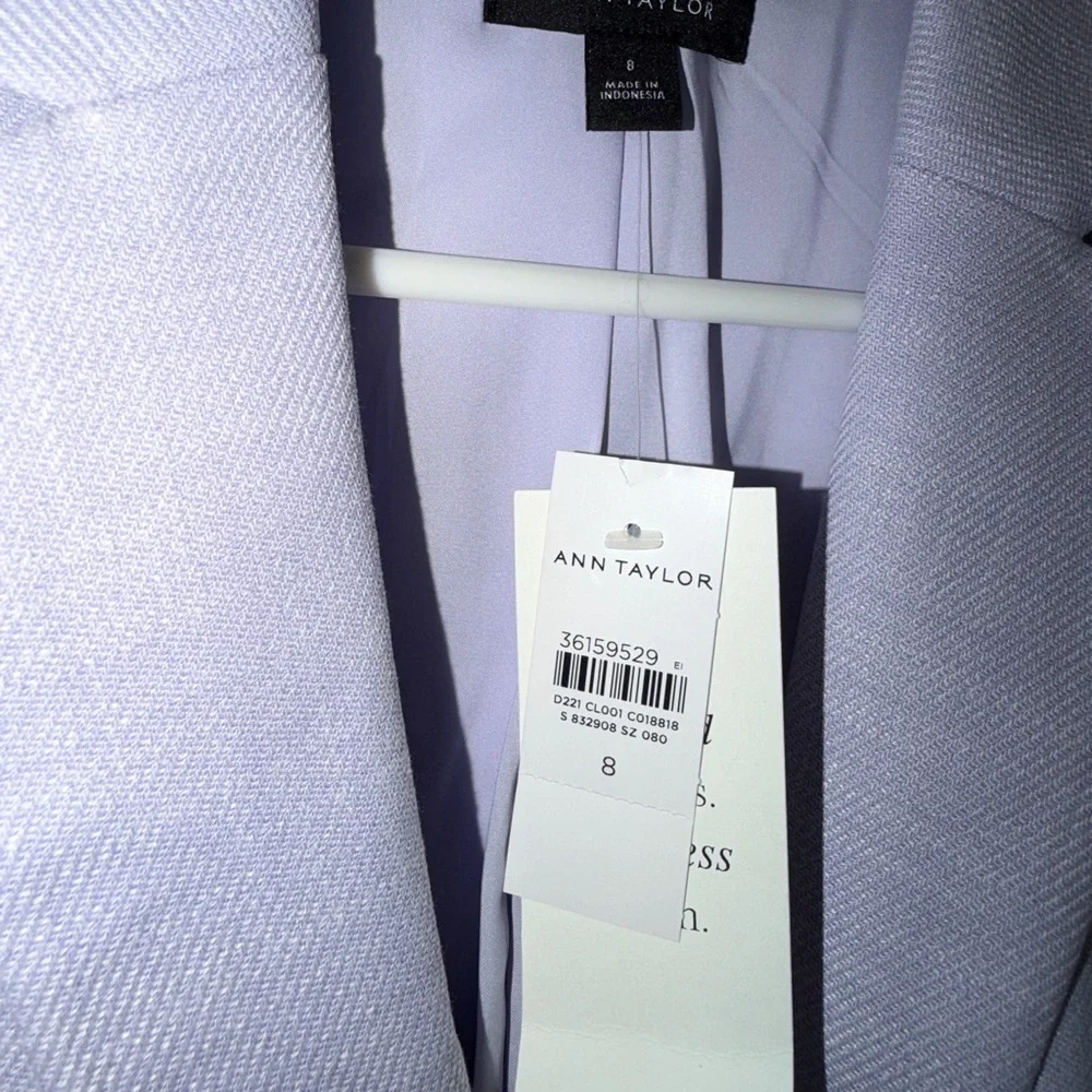 Ann Taylor Lavender Jacket - New with Tags - Size 8 - Picture 4 of 4